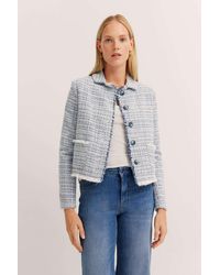 Bugatti - Bouclé Jacke Mit Knopfleiste - Lyst