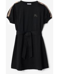 Burberry - Childrens Check Trim Cotton T-Shirt Dress - Lyst