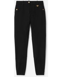 Burberry - Herringbone Stretch Cotton Jodhpurs - Lyst