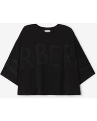 Burberry - Logo Cotton Blend T-Shirt - Lyst