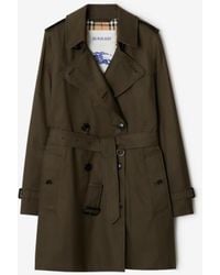 Burberry - Short Tropical Gabardine Kensington Trench Coat - Lyst