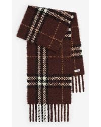 Burberry - Check Alpaca Wool Blend Bouclé Scarf - Lyst