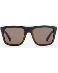 Burberry - Embossed Check Square Sunglasses - Lyst