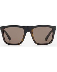 Burberry - Embossed Check Square Sunglasses - Lyst