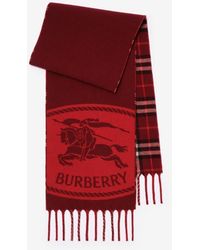 Burberry - Reversible Knight Stamp Scarf - Lyst