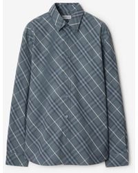 Burberry - Regular Fit Check Cotton Shirt - Lyst