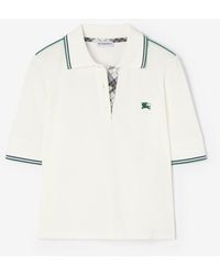 Burberry - Cropped Cotton Tennis Polo Shirt - Lyst