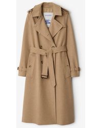 Burberry - Long Cashmere Kensington Trench Coat - Lyst
