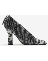 Burberry - Check Wool Sweep Pumps - Lyst