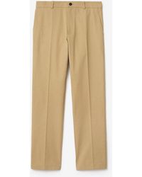 Burberry - Cotton Twill Chinos - Lyst