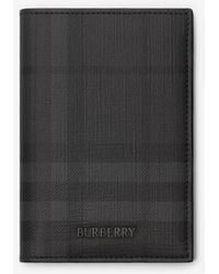 Burberry - City Check Passport Holder - Lyst