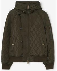 Burberry - Hooded Quilted Nylon Bomber Jacket - Lyst