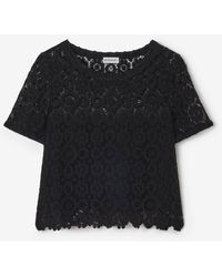 Burberry - Floral Lace Blouse - Lyst