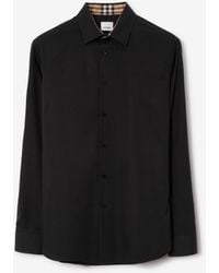 Burberry - Slim Fit Stretch Cotton Shirt - Lyst