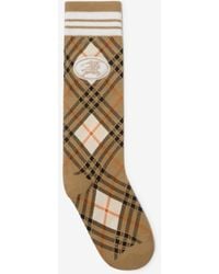 Burberry - Argyle Check Stretch Cotton Blend Socks - Lyst