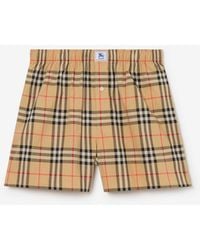 Burberry - Check Cotton Boxer Shorts - Lyst