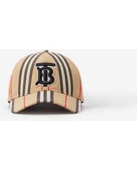 Burberry Tb Monogram Vintage Check Baseball Cap - Multicolor