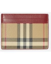Burberry - Check Card Case - Lyst