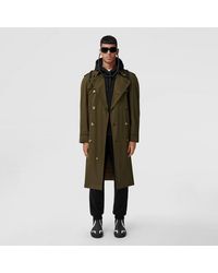 Green Feng Chen Wang Synthetic Twill Trench Coat in Khaki for Men Mens Clothing Coats Raincoats and trench coats 