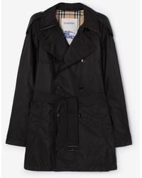 Burberry - Midlength Nylon Leadenham Trench Coat - Lyst