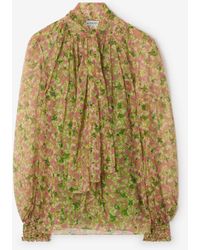 Burberry - Ditsy Floral Silk Blouse - Lyst