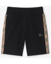 Burberry - Childrens Check Trim Cotton Shorts - Lyst