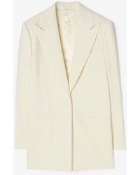 Burberry - Pinstriped Wool Tailored Jacket - Lyst