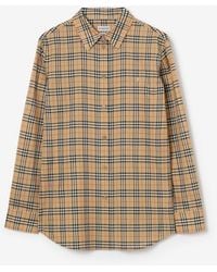 Burberry - Classic Fit Check Cotton Shirt - Lyst