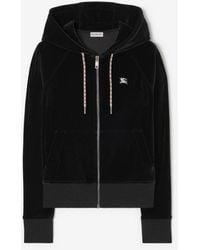 Burberry - Knight Jewel Velour Zip Hoodie - Lyst