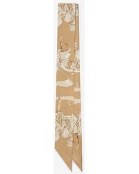Burberry - Skinny Archive Knight Silk Scarf - Lyst