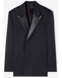 Burberry - Grain De Poudre Wool Tuxedo Jacket - Lyst
