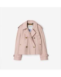 Burberry - Cropped Tropical Gabardine Mayfair Trench Jacket - Lyst