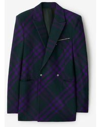 Burberry - Check Wool Tailored Jacket​#​ - Lyst