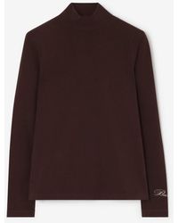 Burberry - Stretch Cotton Turtleneck Top - Lyst