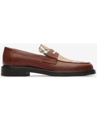 Burberry - Leather Pembroke Loafers - Lyst