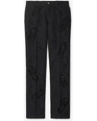 Burberry - Broderie Anglaise Canvas Trousers - Lyst