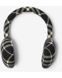 Burberry - Check Wool Cashmere Earmuffs - Lyst
