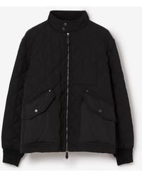 Burberry - Quilted Thermoregulated Harrington Jacket - Lyst