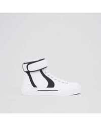 Burberry Cotton And Nylon Sub High-top Sneakers - White
