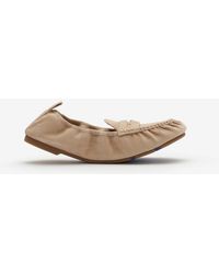 Burberry - Suede Fawn Loafers - Lyst
