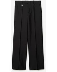 Burberry - Wool Silk Tailored Trousers - Lyst