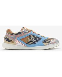 Burberry - Check Matrix Sport Sneakers - Lyst