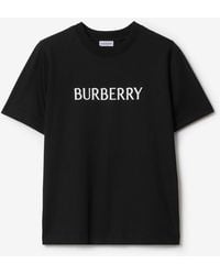 Burberry - Logo Cotton T-Shirt - Lyst