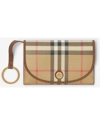 Burberry - Check Folding Card Case & Key Ring - Lyst
