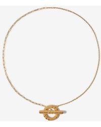 Burberry - Check Granulation T-Bar Necklace - Lyst