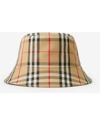 Burberry - Vintage Check Technical Cotton Bucket Hat - Lyst