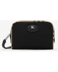 Burberry - Small Check Trim Travel Pouch - Lyst