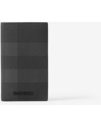 Burberry - Check Folding Card Case - Lyst