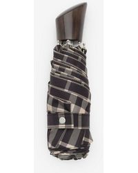 Burberry - Check Folding Umbrella - Lyst