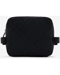 Burberry - Check Jacquard Travel Pouch - Lyst